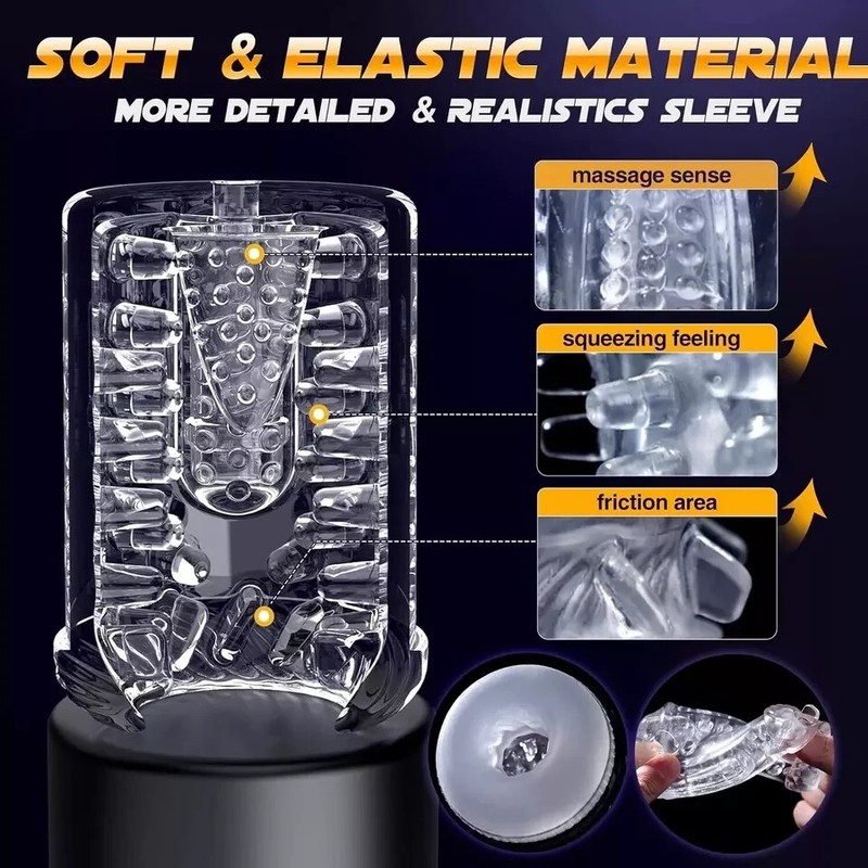 Male Masturbaters Automatic HandsFree Sucking Cup Thrusting Stroker Men Sex Toy gallery