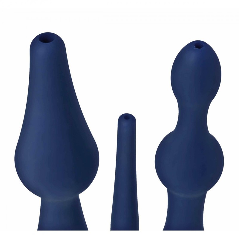Clean Stream Universal 3 Piece Enema Attachment Set - Blue gallery