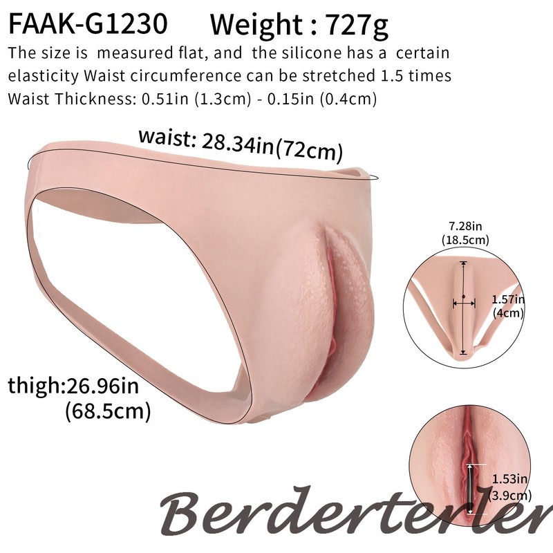 Silicone Clitoris Pants Hole Underwear Insertable Penis Masturbator Fake Vagina gallery
