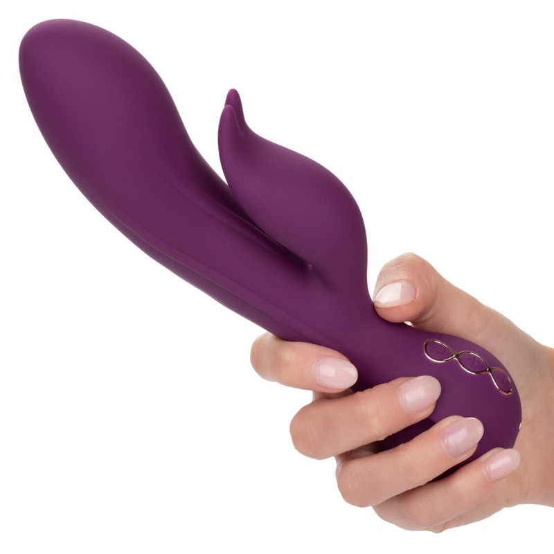 Obsession Desire Rechargeable Silicone Rabbit Vibrator Multi Function Toy Purple