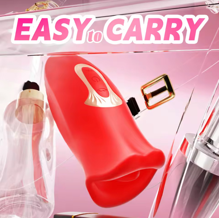 Rose Sucking Vibrator Oral Clit Tongue Licking G-Spot Dildo Sex Toys For Women gallery
