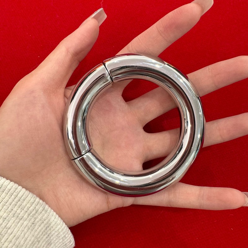 Weight Male Penis Cock Ring Delay Ball Stretcher Stainless Steel Scrotum BDSM