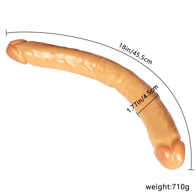 Realistic Big Penis PVC Dildo Double Ended Cock Anal Vagina Female Sex Toys D7 gallery