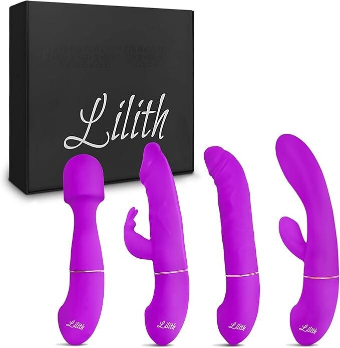 Lilith 4-in-1 Rabbit Vibrators Set – with Safe Silicone , 100% Waterproof
