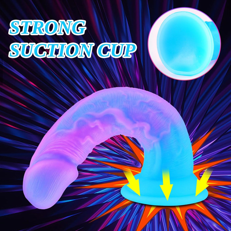 Colorful Fantasy Blue Purple Dildo Set (6", 8", 10"), Realistic Silicone Small B gallery