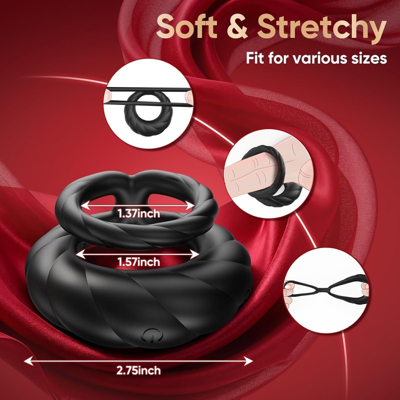 Male Vibrating Cock Ring Penis Erection Vibrator Prostate Massager Sex Toys Men gallery