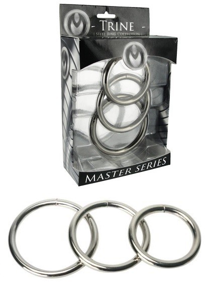 Master Series Trine Metal Steel Penis Ring / Strap On O-Ring by XR Brands