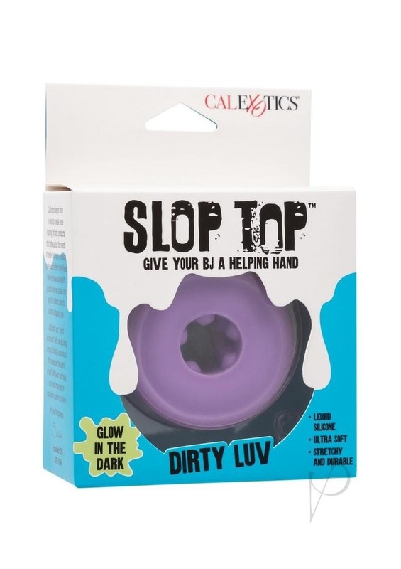 Slop Top Dirty Luv Silicone Glow In The Dark Stroker – Purple