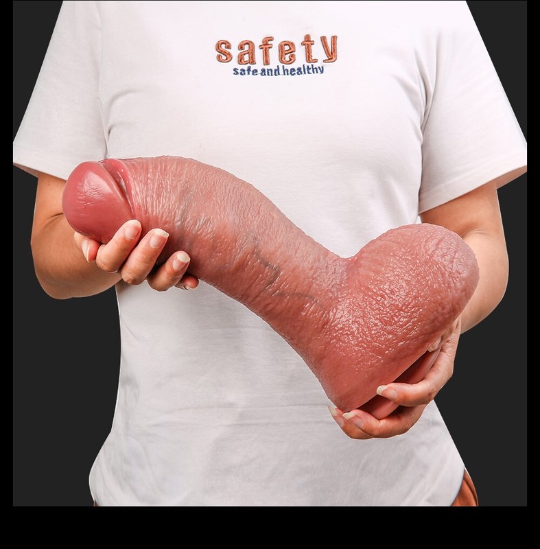 XXL Realistic Super Fat Dildo Dual Density Powerful Suction Cup Lifelike Texture gallery