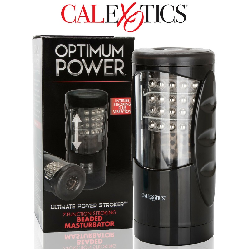 CalExotics Automatic Ultimate Power Stroker Beaded Masturbator Sucks and Vibrates