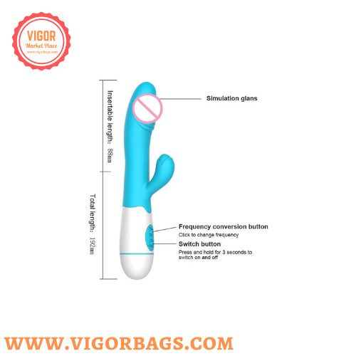 Rabbit ear ticking dildo & Silicone Rabbit Vibrator G Spot 10 Modes Combo gallery