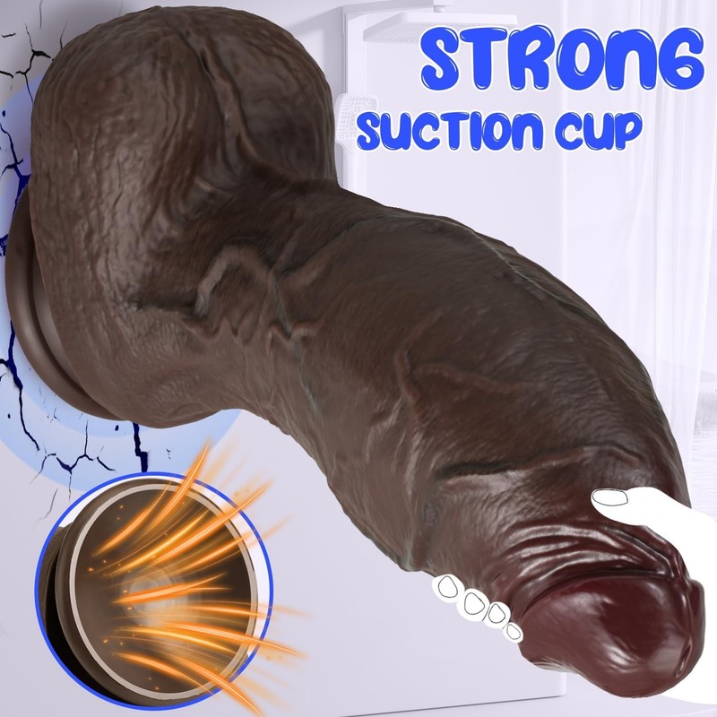 12.7 Inch Realistic Huge Thick Black Dildo - 4.3'' Diameter XXXL Giant Big BBC D gallery