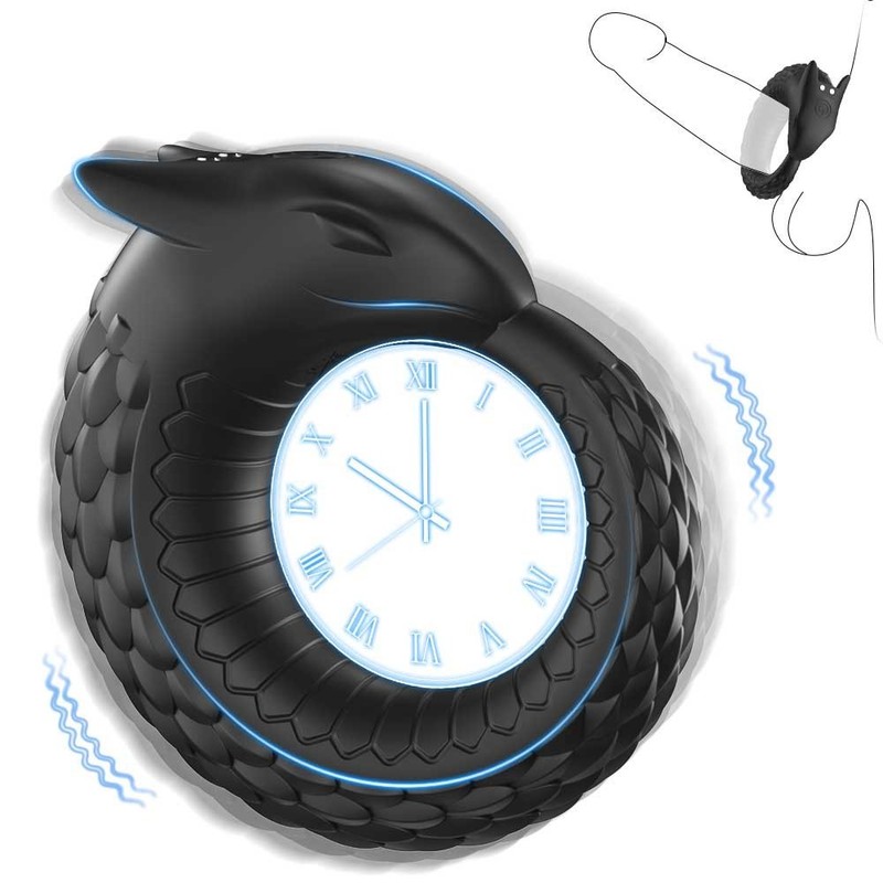 Wearable Dragon Vibrating Cock Ring Toy Remote Control 10 Modes Mens Penis Ring