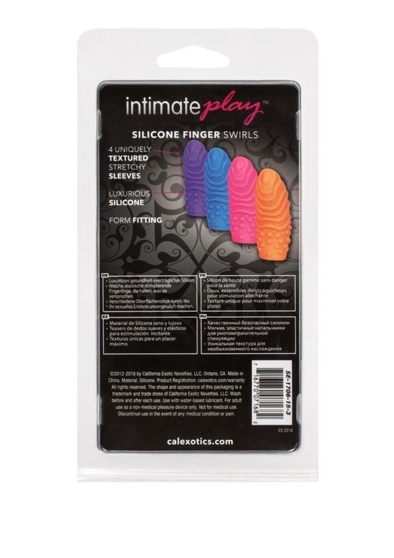 CalExotics Intimate Play Silicone Finger Swirls Assorted gallery