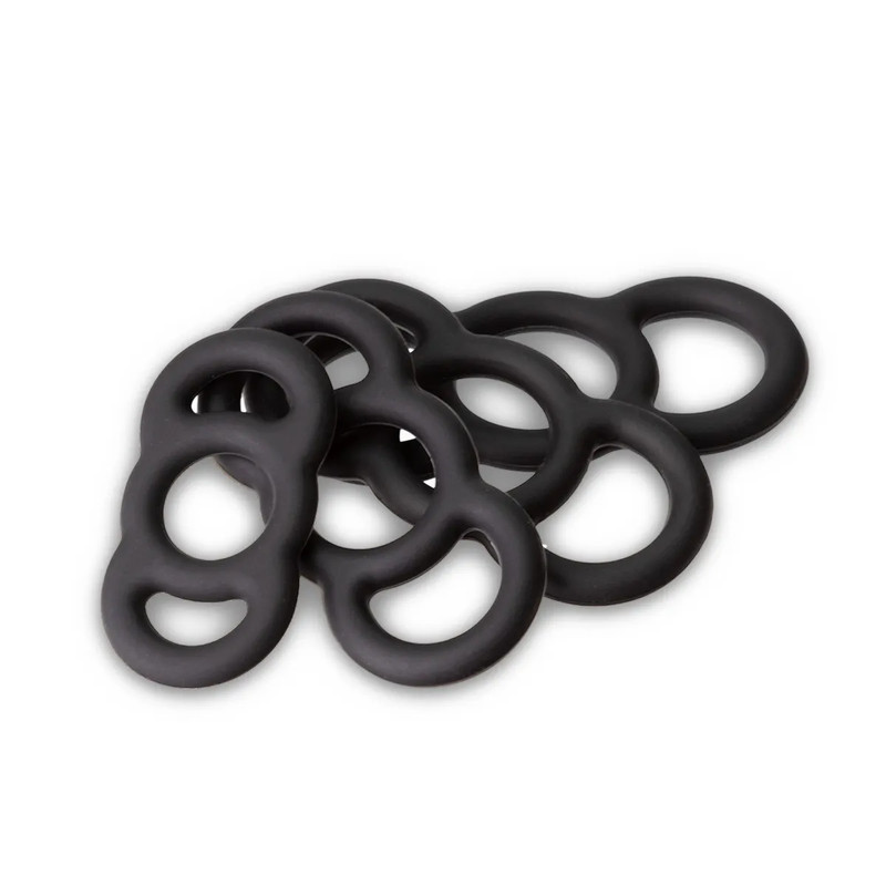 4PACK Tension Rings for Penis Vacuum Pumps Uncoated Silicone | 2 to 4 Inch gallery