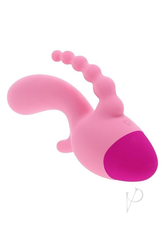 Selopa Game On Rechargeable Silicone Triple Stimulation Vibrator - Pink gallery