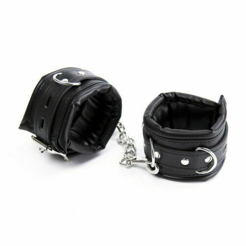 PU Leather Handcuffs&Ankle Cuffs&Collar Restraint Kit Set Bondage BDSM Sex Toy gallery