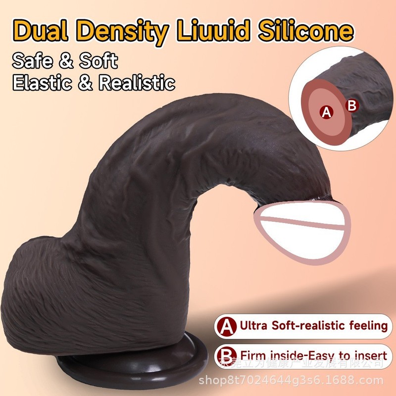 Black Silicone Realistic Big Dildo Cock Suction Cup Women Sex Toys Thick Dong gallery