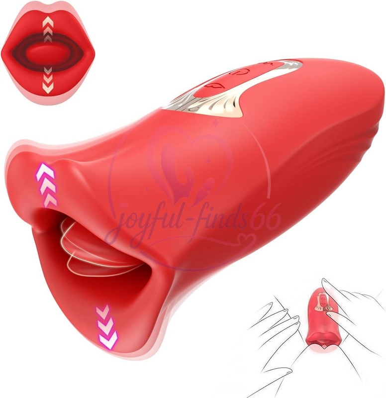 Rose Sucking Vibrator Oral Clit Tongue Licking G-Spot Dildo Sex Toys For Women