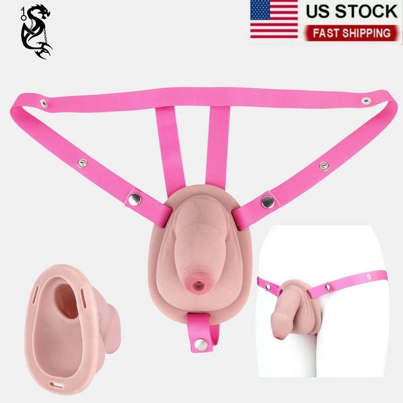 Ultra Realistic Strap On Silicone Hollow Dildo Penis Sleeve Pants Cock Sex Toys
