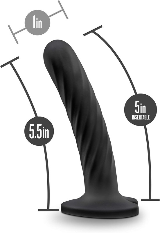 Eden 5.5 » Twisted Swirl Design Medium Heart Shaped Silicone Dildo Sex Toy