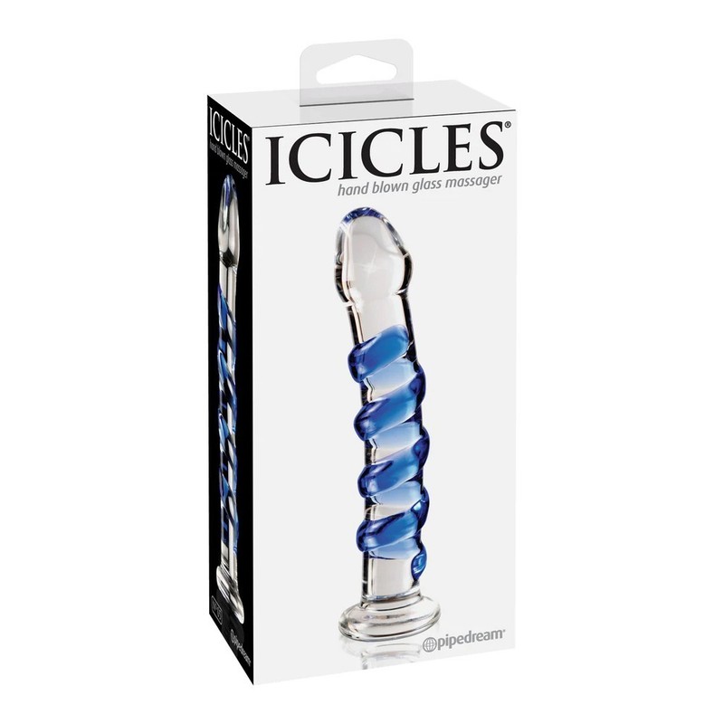 Icicles No. 5 Dildo Blue Spiral