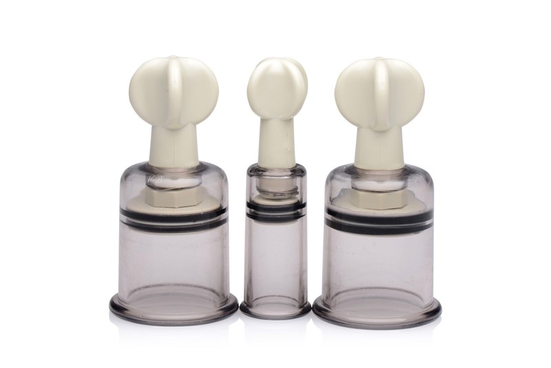 Fetish Clit and Nipple Suckers Set Suction Pump Enlarger Bondage Sex Toys gallery