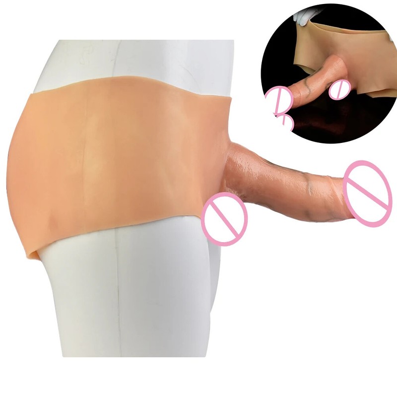 Big Realistic Dildo Silicone Pants Wearable Big Butt Erotic Underpants Lesbian