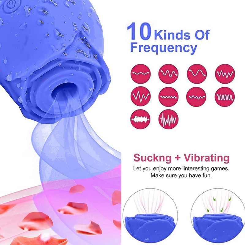 10 Modes Licking Sucking Massage Vibrator Clitoris Stimulator Suction Massager
