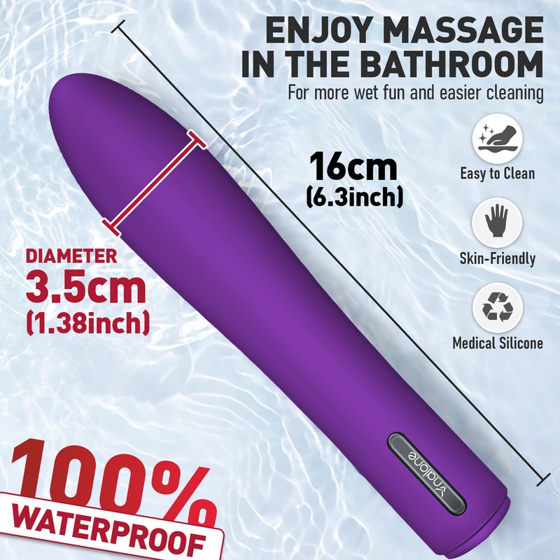 Rechargeable Extra Long Vibrating Bullet Vibrator G-spot Dildo Sex-toy for Women gallery