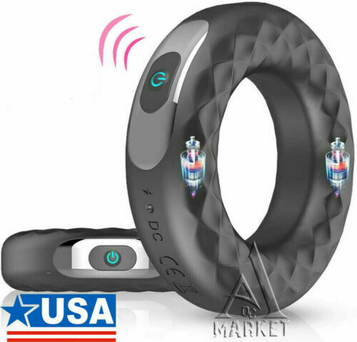 Vibrating Cock Penis Ring Erection Enhancer Rechargeable Couple Sex Toys For Men gallery