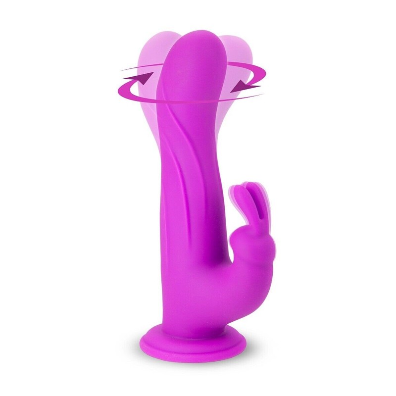 Vibrating Spinning Rotating G-spot Clit Rabbit Vibrator Dildo Suction Cup gallery