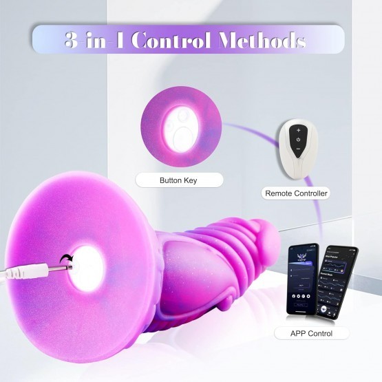 Wildolo APP-Controlled Silicone Dildo, Realistic Premium Vibrator Dildo gallery