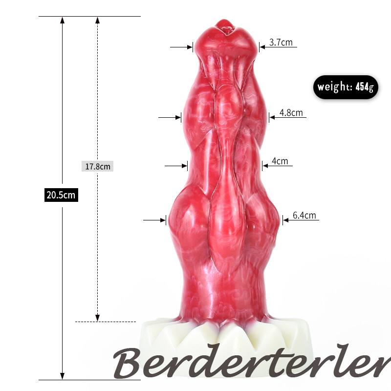 Liquid Silicone Fantasy Knot Dildo with Sucker Muscles Penis Anal Plug Sex Toys gallery
