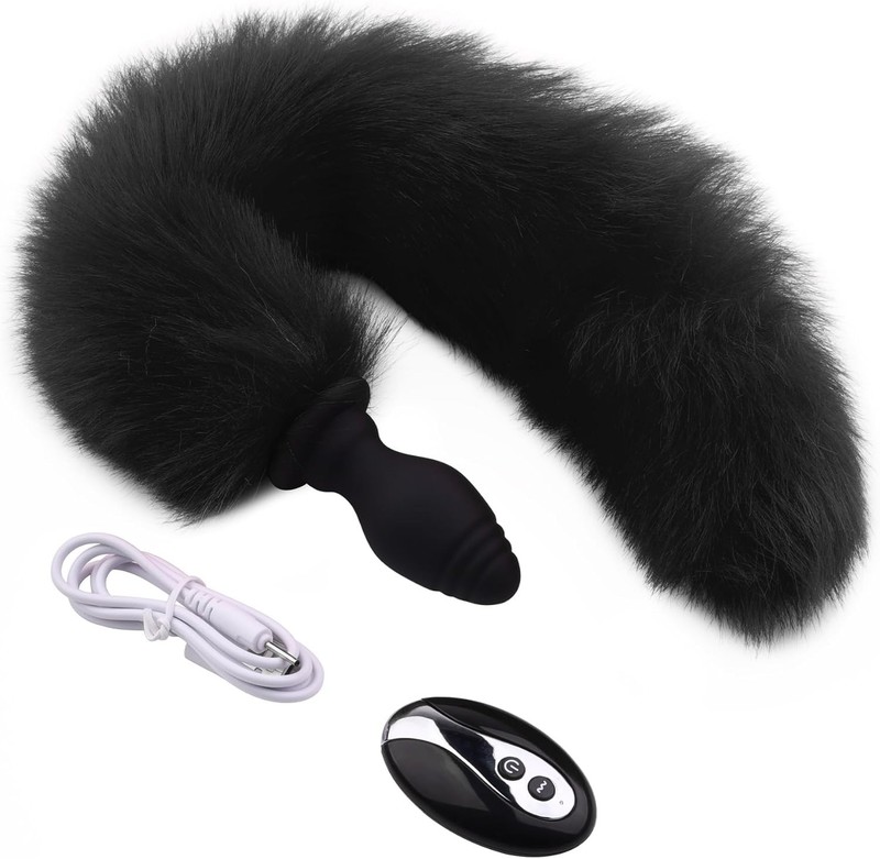 BDSM Fox Tail Anal Butt Plug Vibrator Cosplay Fun G-spot Dildo Sex Toy for Women gallery
