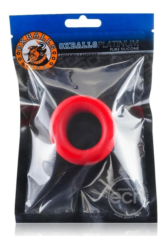 Oxballs Thick Platinum Flesh-Like Silicone Balls-T Ballstretcher – Red