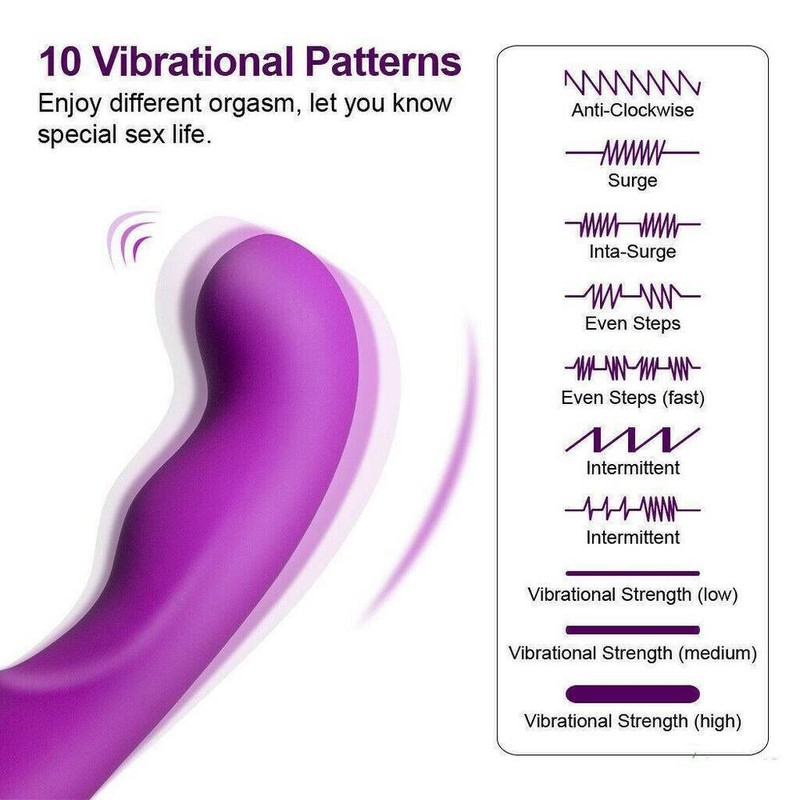 10 Modes Vibrator G-Spot Multispeed Massager Dildo with Handle Adult Sex Toys US gallery