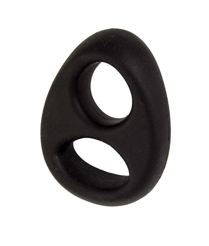My Cockring Cock & Scrotum Double Ring - Black gallery