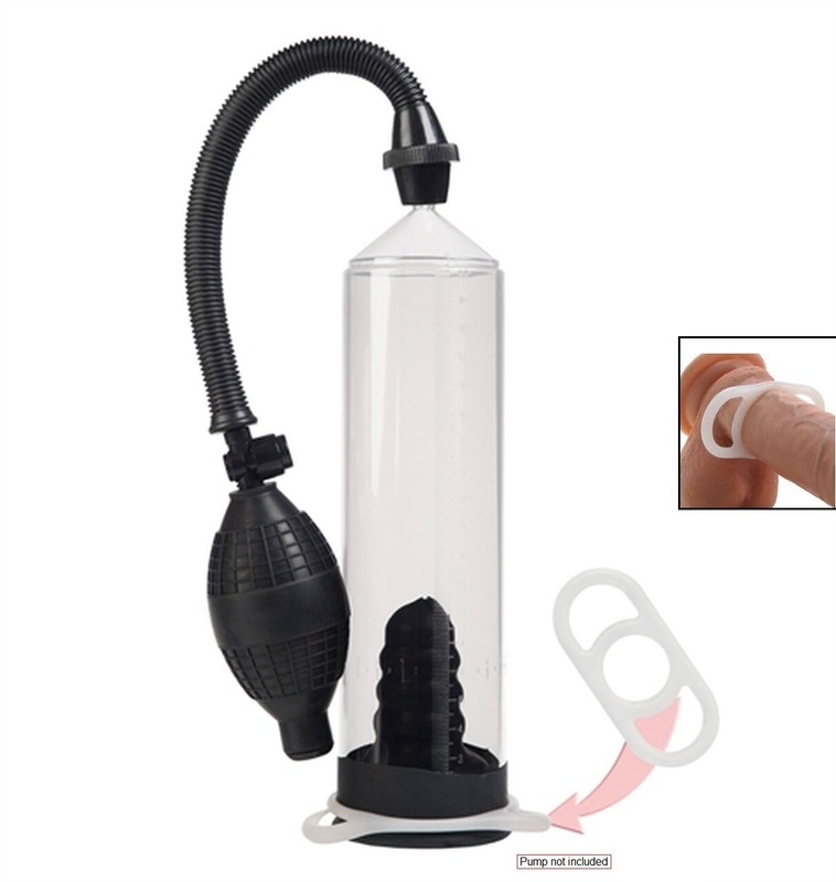 Commander Cock Ring Erection Enhancer for Penis Pump - KEEPS LARGER SIZE for SEX gallery
