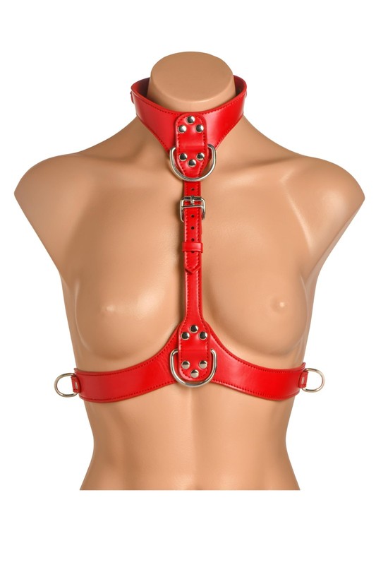 MASTER SERIES Female Chest Harness. Durable Vegan Leather and Adjustable. Large gallery