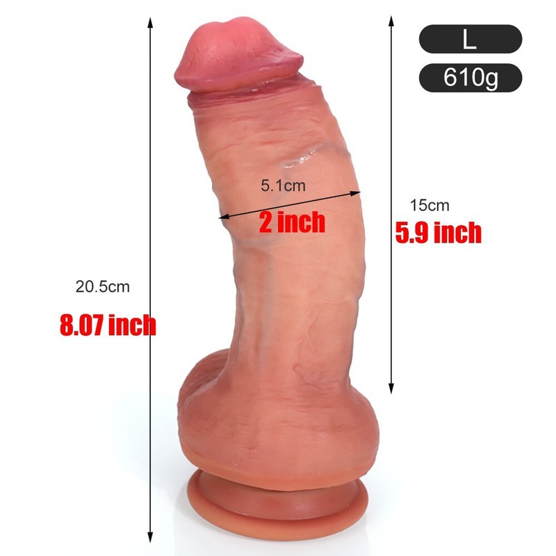 Liquid Silicone Realistic Huge Dildo Cock Suction Cup Women Sex Toys Thick Dong