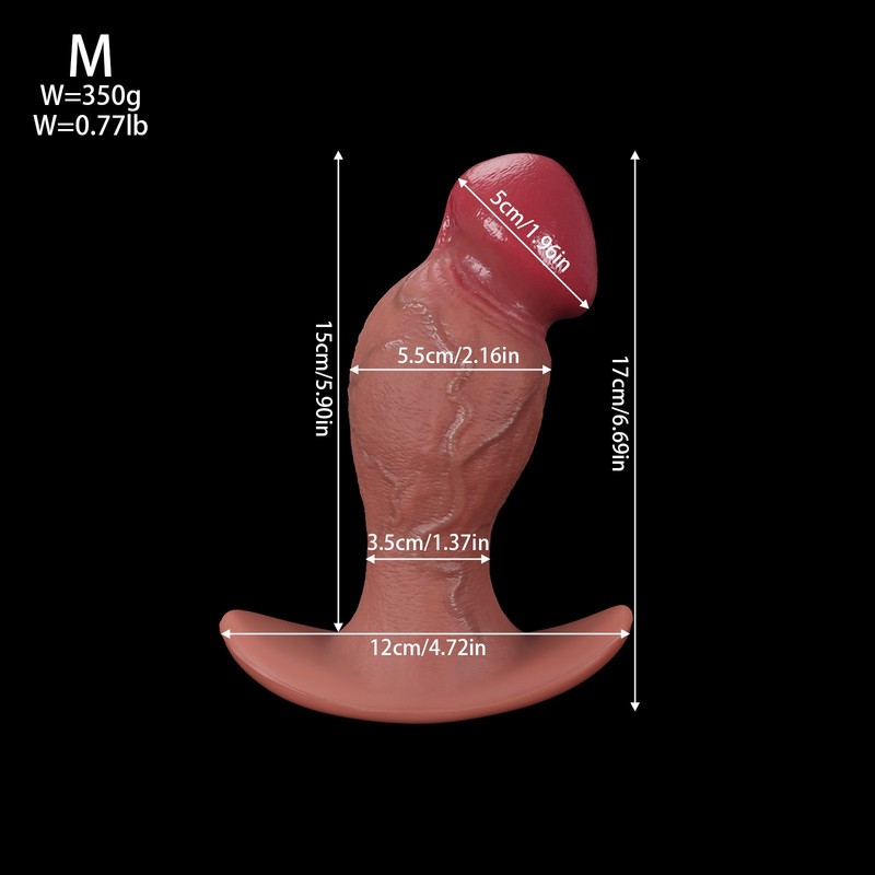2 Size Realistic Beginner Penis Dong Anal Dildo Cock Prostate Butt Plug Sex Toy