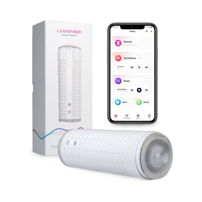 Lovense Max 2 App Compatible with Neutral-Shaped Sleeve – White
