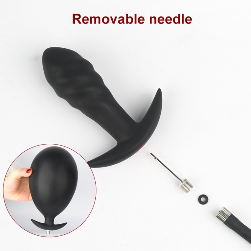 Extra Large Inflatable Anal Butt Plug G-Spot Dildo Dilator Trainer Pump Sex Toy
