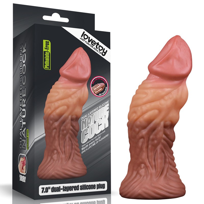 Lovetoy 7  » de silicona líquida de doble capa Nature Cock