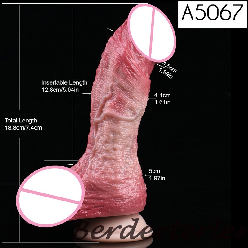 Realistic Dildo With Double Layer Multi-types Silicone Anal Vaginal Masturbator gallery