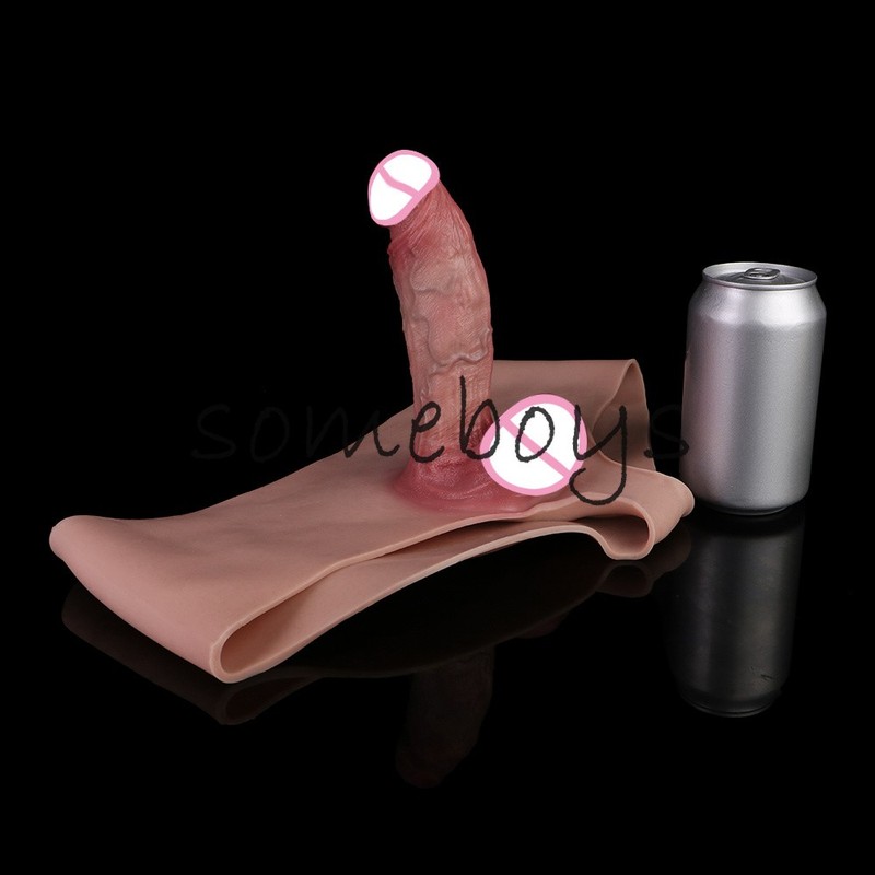 Strap-on Penis Sleeve Pants Extender Hollow Sleeve Textured Men Cock Enlarger gallery