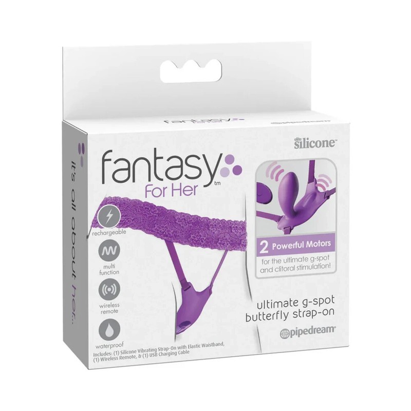 Fantasy For Her Ultimate G-spot Butterfly Strap On – Purple