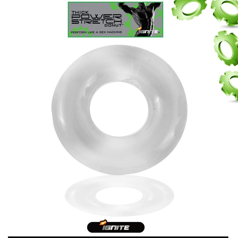 Thick Power STRETCH Donut Cock Ring Clear ERECTION Penis ENLARGER RING SI Ignite