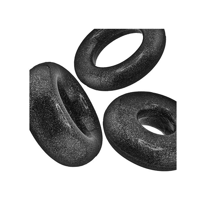 Oxballs Cockpack Multi Design 3 Pack Cockrings – Black Mica